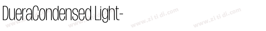 DueraCondensed Light字体转换